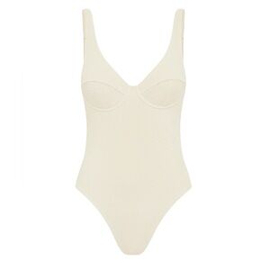 NWT! Somerfield Swim Cream Textured Swimsuit